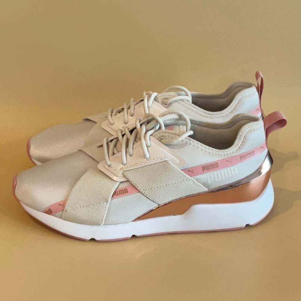 PUMA Muse X-2 Metallic Pastel Parchment Rose Gold - Picture 4 of 8